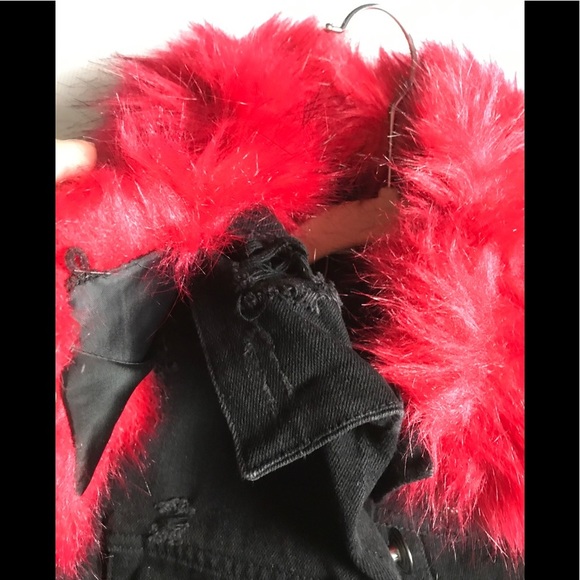 Ci Sono distressed black button up denim jacket M - Picture 6 of 8